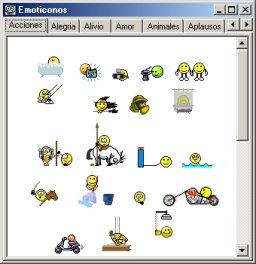 ventana de emoticones