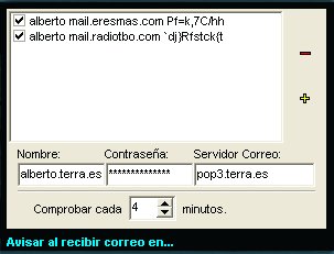 ventana de cuentas de correo