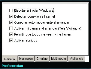 Ventana de preferencias: General